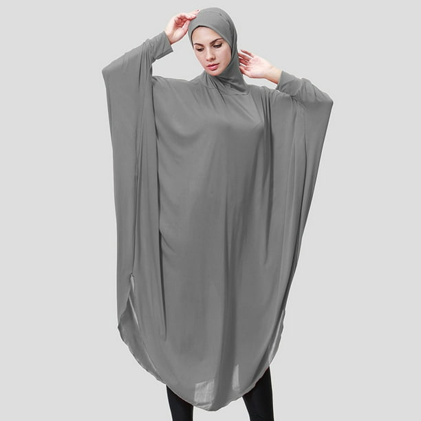 SportsX Women Muslim Abaya Middle East Crew-Neck Longline Lace Dress SportsX Women Muslim Abaya Middle East Crew-Neck Longline Lace Dress